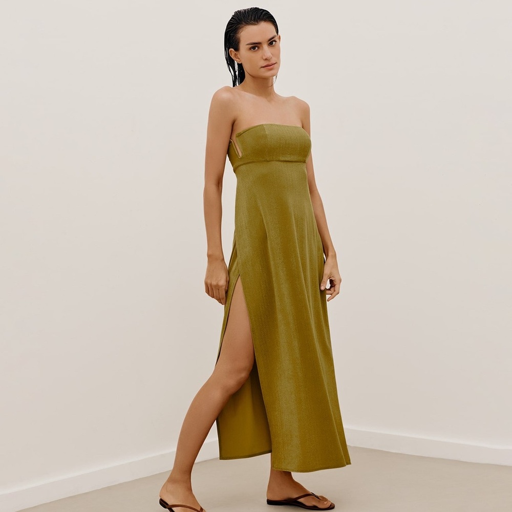 SOLID ESTHER LONG COVERUP OLIVE